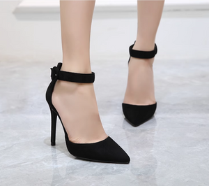 Women's Side Empty Ankle Strap Heels TS274