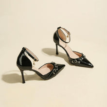 Women's Small Ankle Strap Patent Heels SS2758