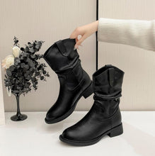 Women's Small Feet Block Slip On Short Boots AW2683