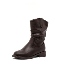Women's Small Feet Block Slip On Short Boots AW2683