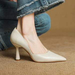 Women's Small Feet Pointy Leather Shoes FS279