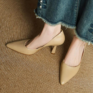 Women's Small Feet Pointy Leather Shoes FS279
