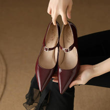 Women's Small Feet Pointy Patent Heel Shoes BS287
