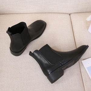 Women's Small Feet Slip On Flat Heel Boots GS38