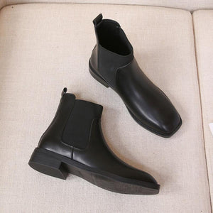 Women's Small Feet Slip On Flat Heel Boots GS38