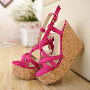 Women's Small Feet Strappy Wedge Heel Sandals MS388