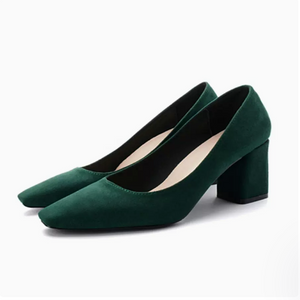 Women's Small Feet Suede Heel Pump Shoes MS572