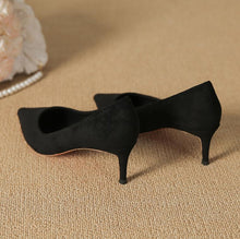 Women's Small Feet Suede Heeled Shoes SS2756