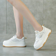 Women's Small Feet Thicksole Leather Sneakers FS316