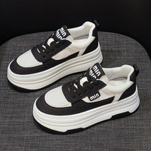 Women's Small Feet Thicksole Leather Sneakers FS316