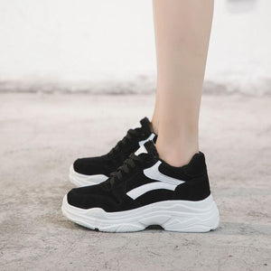 Women's Small Feet Thicksole Suede Sneakers MS363