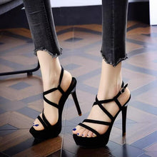 Women's Small Platform Strappy High Heel Shoes TS32
