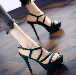 Women's Small Platform Strappy High Heel Shoes TS32