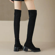 Women's Small Size 3 Suede Over Knee Boots FS352