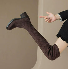 Women's Small Size 3 Suede Over Knee Boots FS352