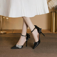 Women's Small Size Ankle Strap Satin Heels SS2613