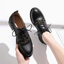 Women's Small Size Block Heel Oxfords TS120
