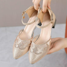 Women's Small Size Block Heel Sandal Shoes MS599