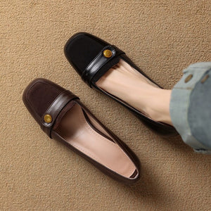 slim fit dress slacks Women's Small Size Block Heel Shoes Fs74 EU39=245mm / Brown