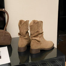Women's Small Size Block Low Heel Ankle Boots FS243