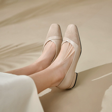 Women's Small Size Block Low Heel Shoes FS280