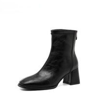 Women's Small Size Chunky Heel Ankle Boots AW2686