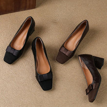 Women's Small Size Chunky Heel Pump Shoes FS286