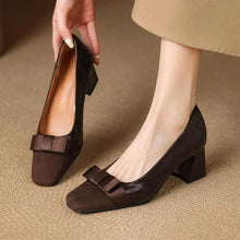 Women's Small Size Chunky Heel Pump Shoes FS286