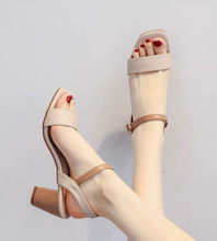 Women's Small Size Chunky Heel Sandal Shoes TS424