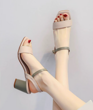 Women's Small Size Chunky Heel Sandal Shoes TS424