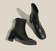 Women's Small Size Chunky Heeled Short Boots TS141