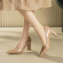 Women's Small Size Chunky Patent Heels SS2754