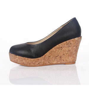 Women's Small Size Closed Wedge Heel Shoes ES109