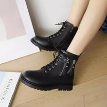 Women's Small Size Flat Heel Ankle Boots TS105
