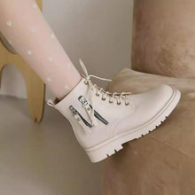 Women's Small Size Flat Heel Ankle Boots TS105