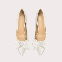 Women's Small Size Glitter Heels With Bow FS293