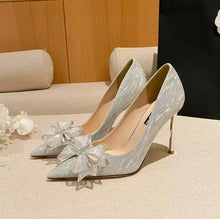 Women's Small Size Glitter Metallic Heels AW2634