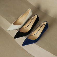 Women's Small Size 3-5 Leather Kitten Heel Shoes FS354