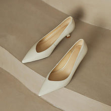 Women's Small Size 3-5 Leather Kitten Heel Shoes FS354