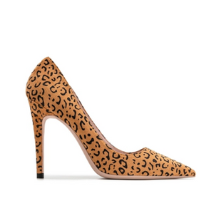 Women's Small Size Leopard Pointed High Heel Shoes MS333