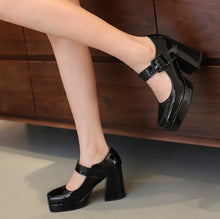 Women's Small Size Mary Jane Chunky Heels GS101