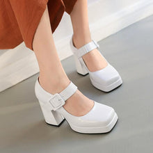 Women's Small Size Mary Jane Chunky Heels GS101