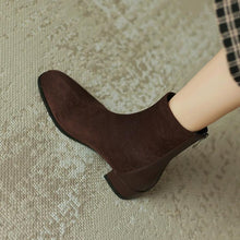 Women's Small Size Pointed Back Zipper Ankle Boots FS212