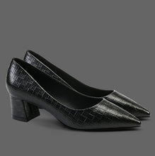 Women's Small Size Pointed Chunky Heel Shoes SS271