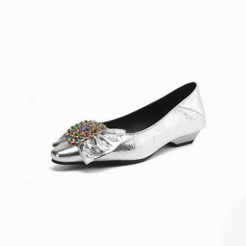 Women's Small Size Pointed Flat Heel Shoes TS328