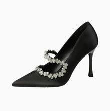 Women's Small Size Pointed Satin Heels AW2704