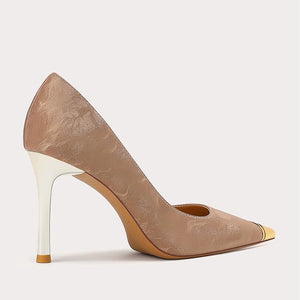 Women's Small Size Pointy Heels With Toe Cap TS11