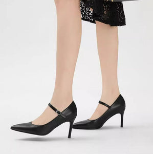 Women's Small Size Pointy Mary Jane Heels TS125
