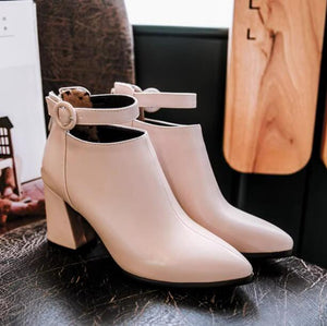 Women's Small Size Pointy Toe Booties TS102