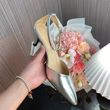 Women's Small Size Pointy V Cut Ankle Strap Heels AW2613